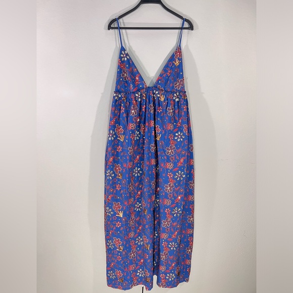 Free People Dresses & Skirts - Free People Royal Blue Floral Maxi Dress